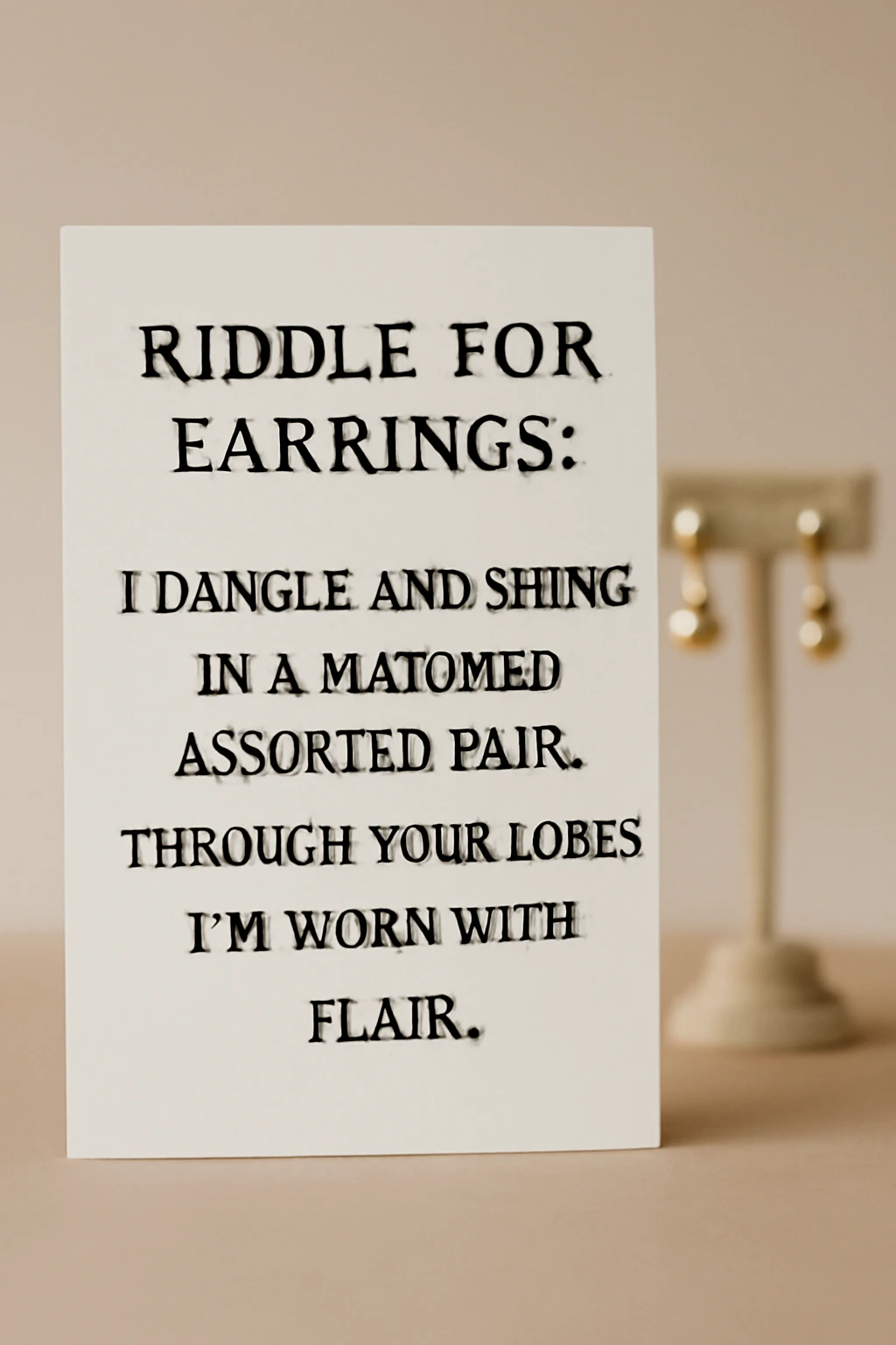 A close‑up of elegant earrings (stud and drop) glinting under light.