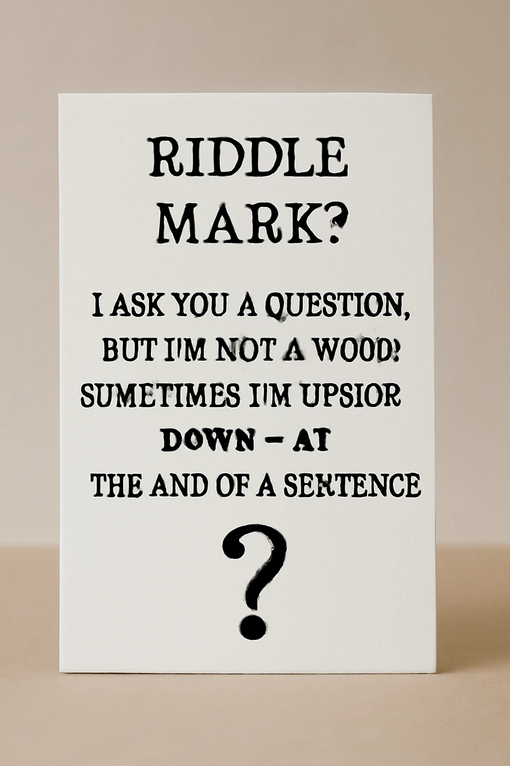 Illustration of question marks rising from an open book, symbolizing riddles and mystery.