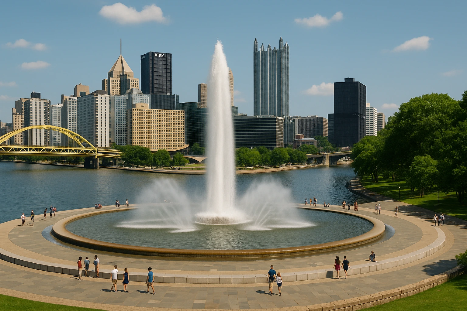 Families relaxing on the sandy beach at Riddle Point Park on Lake Lemon in Indiana.”