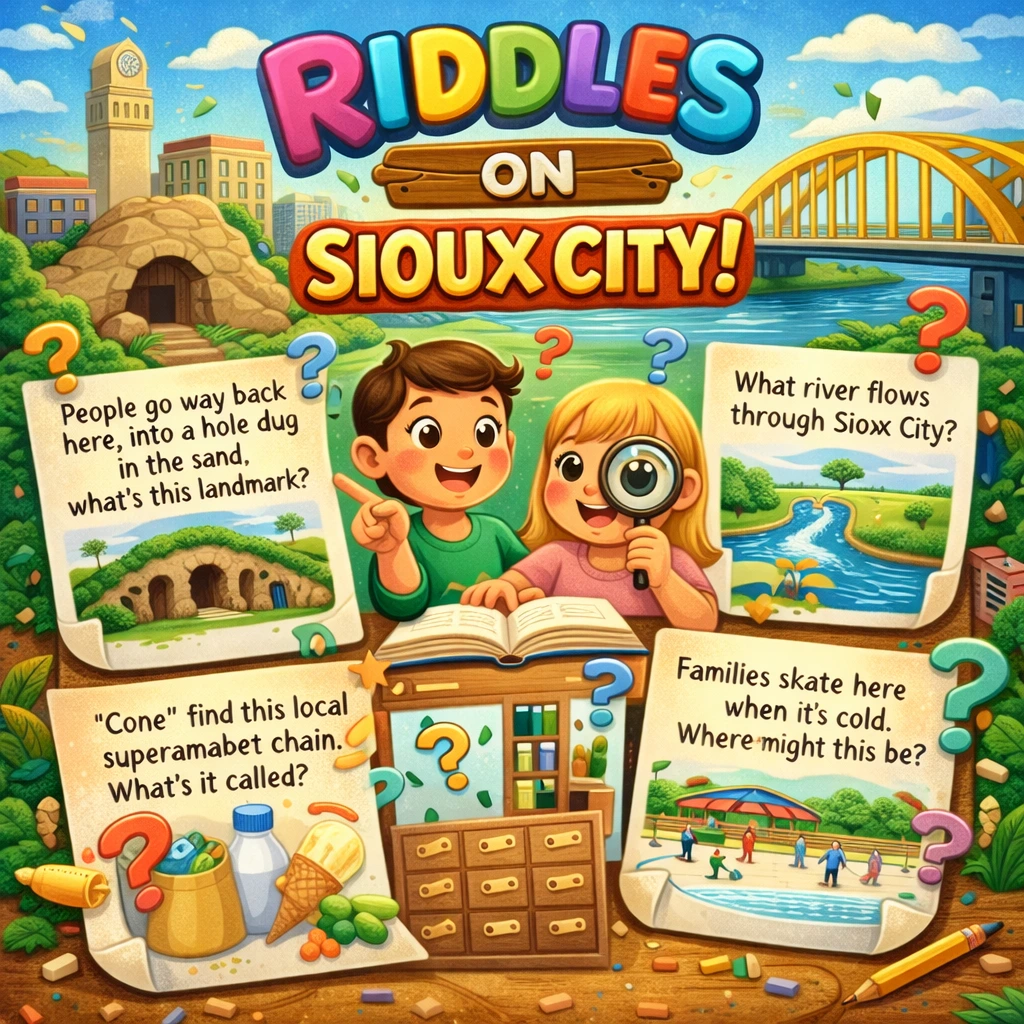 Riddles inspired by Sioux City landmarks and local culture