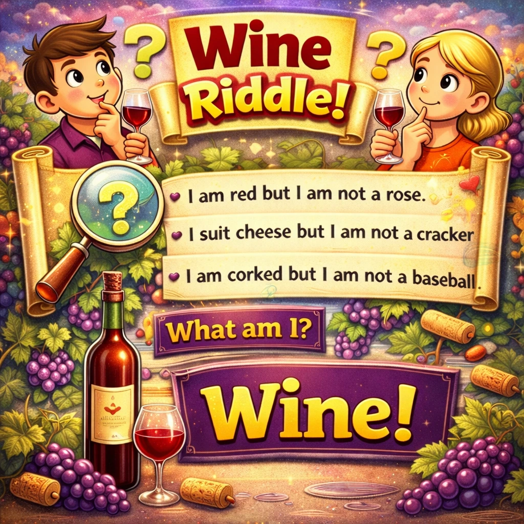 Wineeee riddle word puzzle showing repeated letters in a creative design.