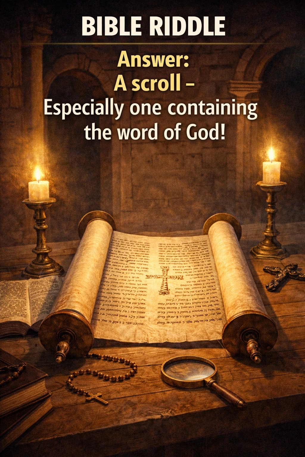 Open Bible representing riddles and questions