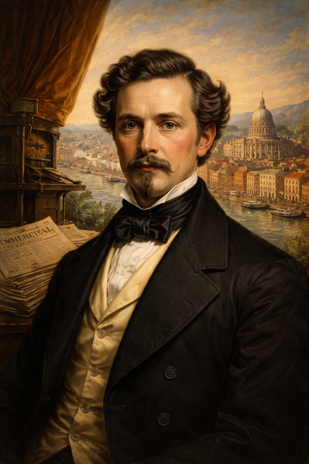 Portrait of Robert Riddle, 19th-century Pittsburgh editor and mayor